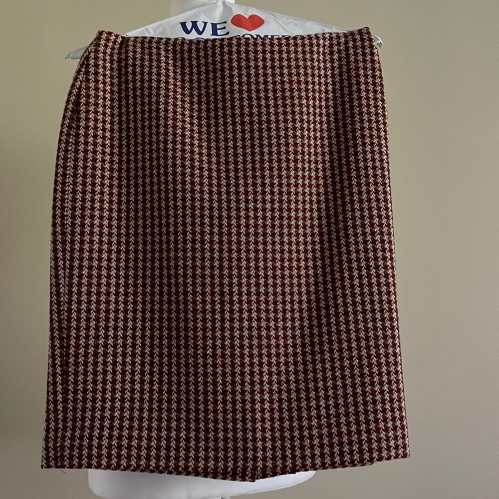 Ann Taylor Loft red, brown and beige pencil skirt size 4P